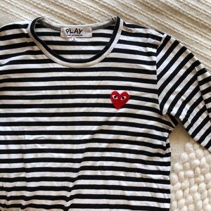 Play comme des garçons striped long sleeve t shirt